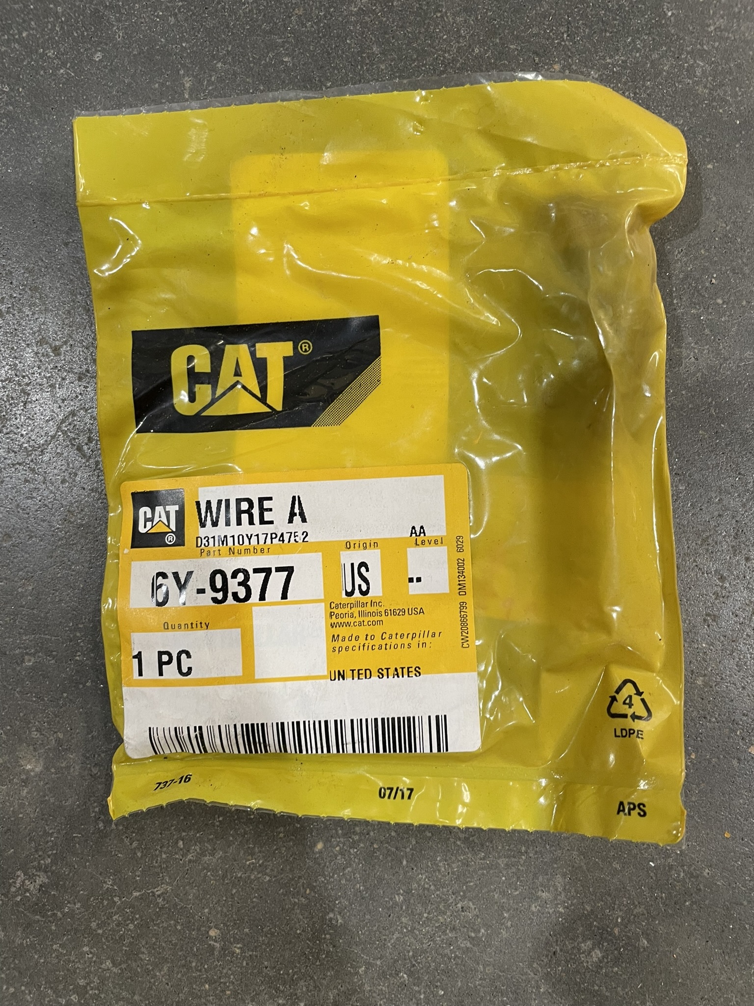 CAT 6Y9377 part 1