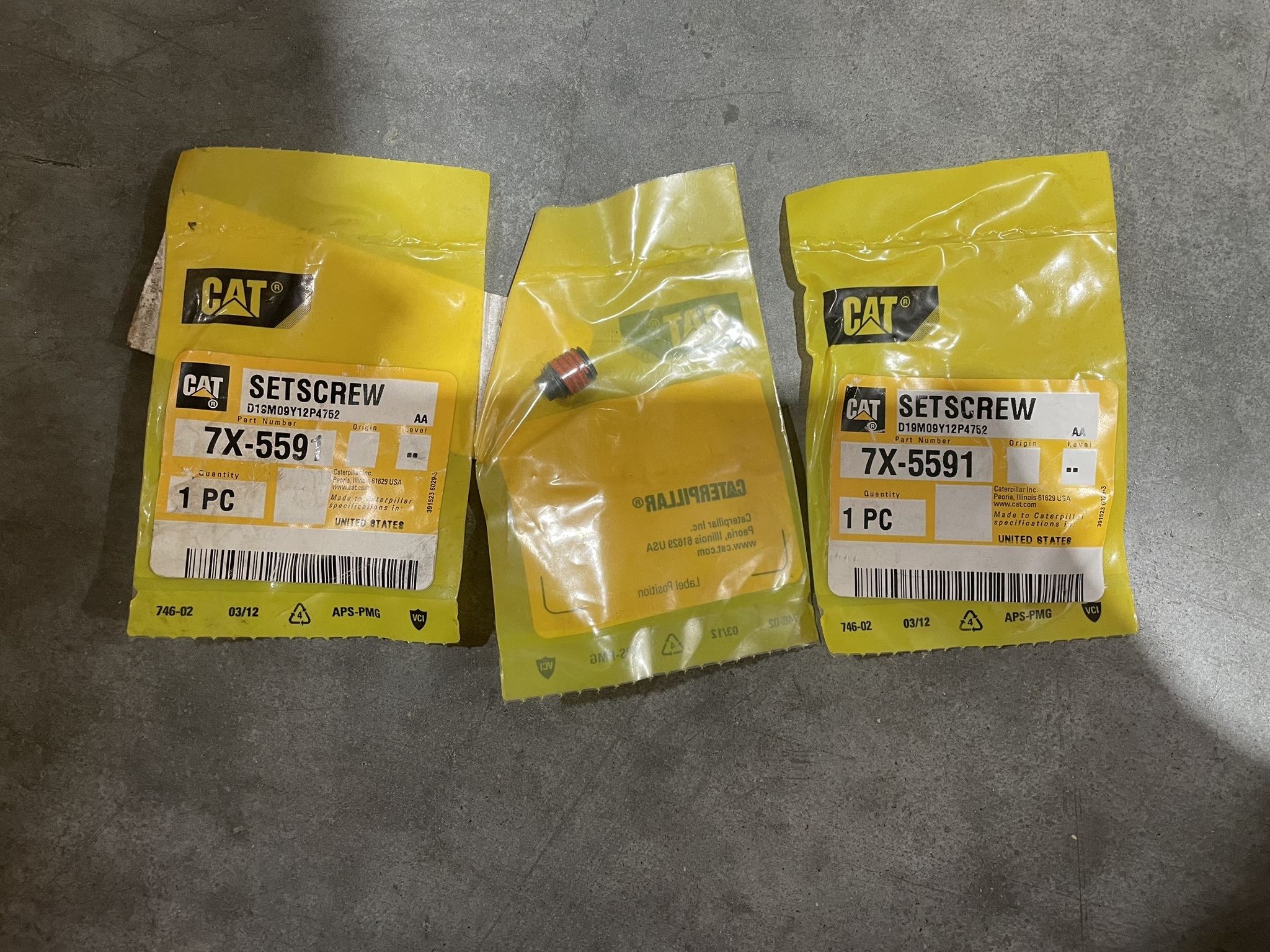 CAT 7X5591 part 1