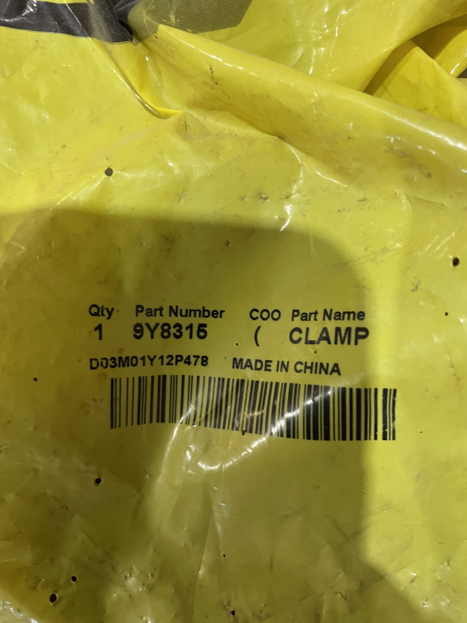 CAT 9Y8315 part 1