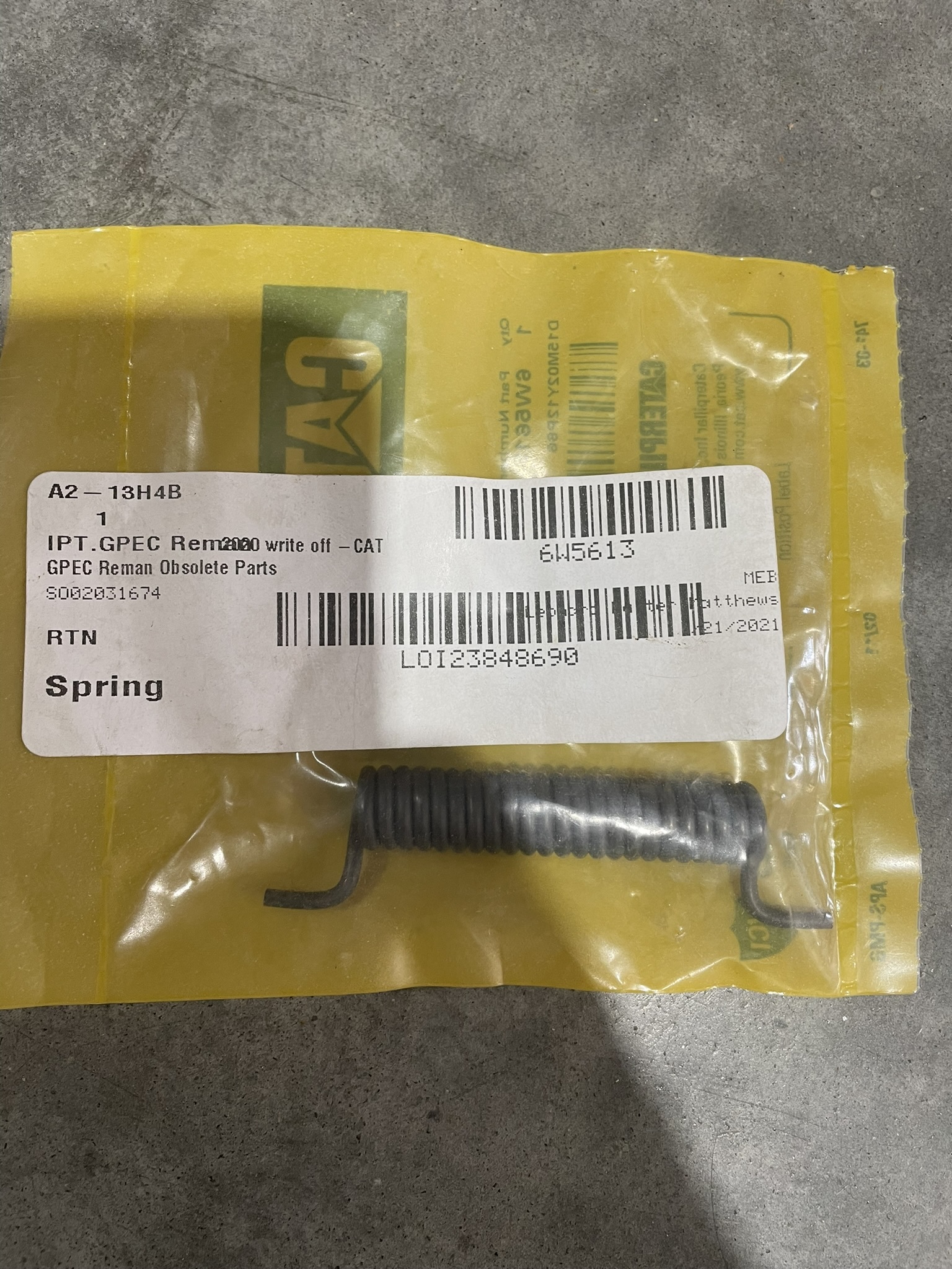 CAT 6W5613 part 1