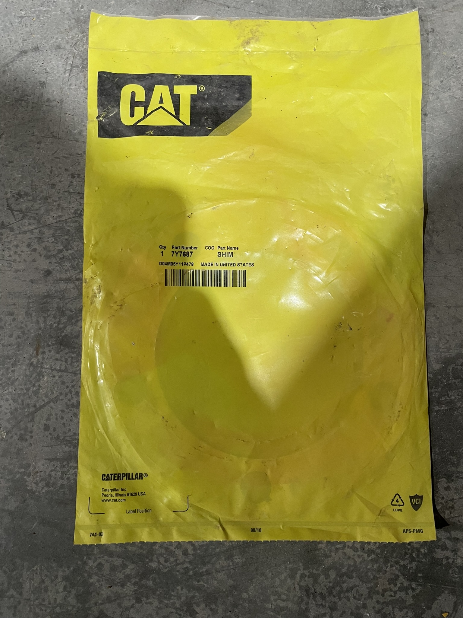 CAT 7Y7687 part 1