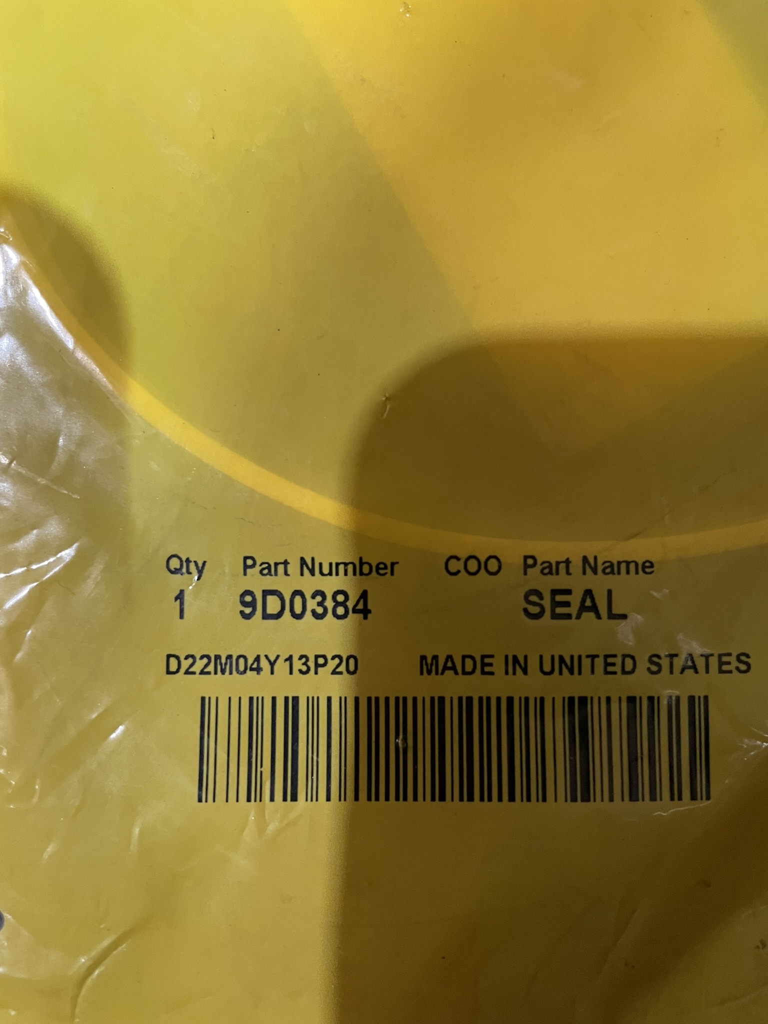 CAT 9D0384 part 1