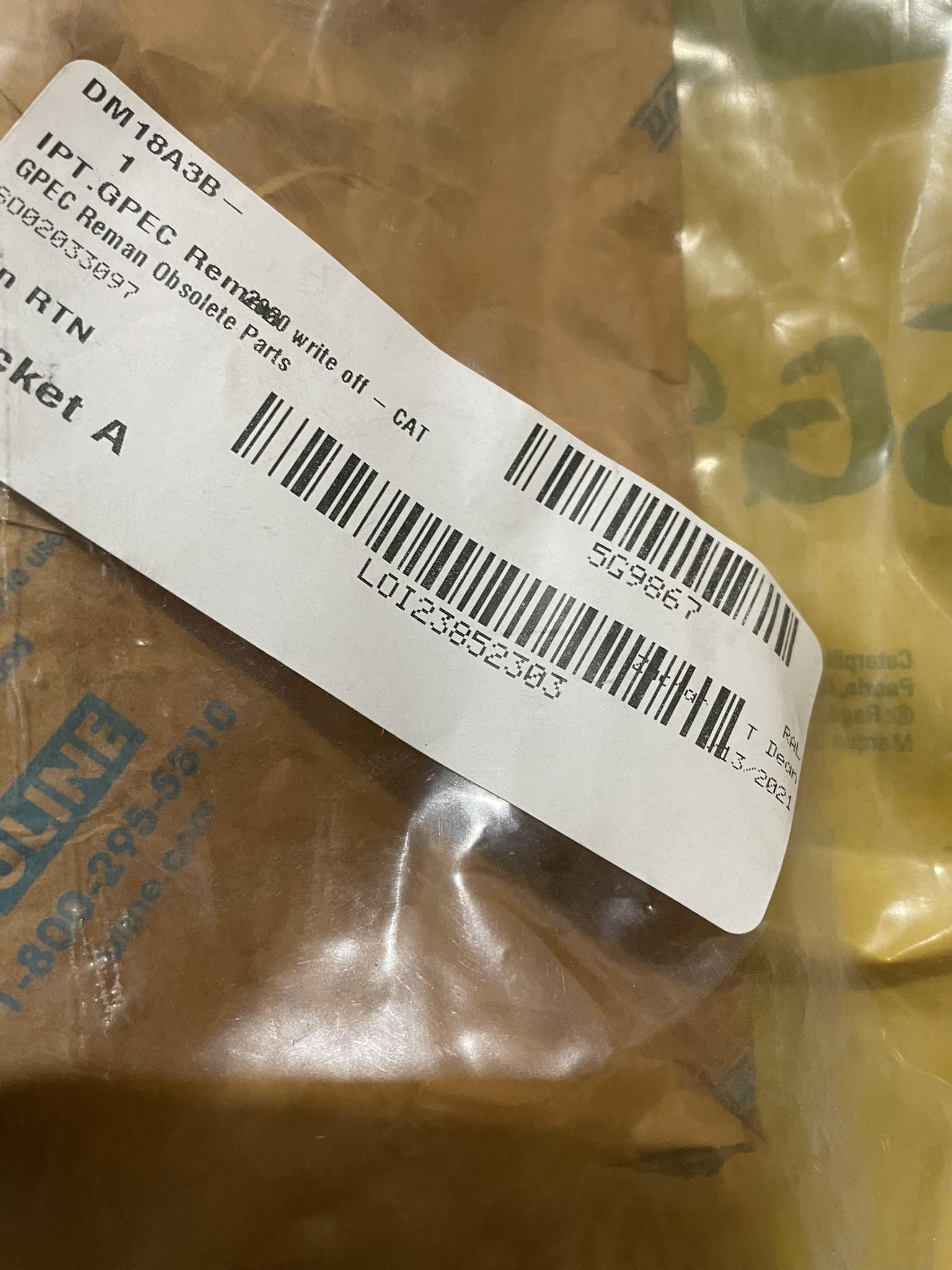 CAT 5G9867 part 1