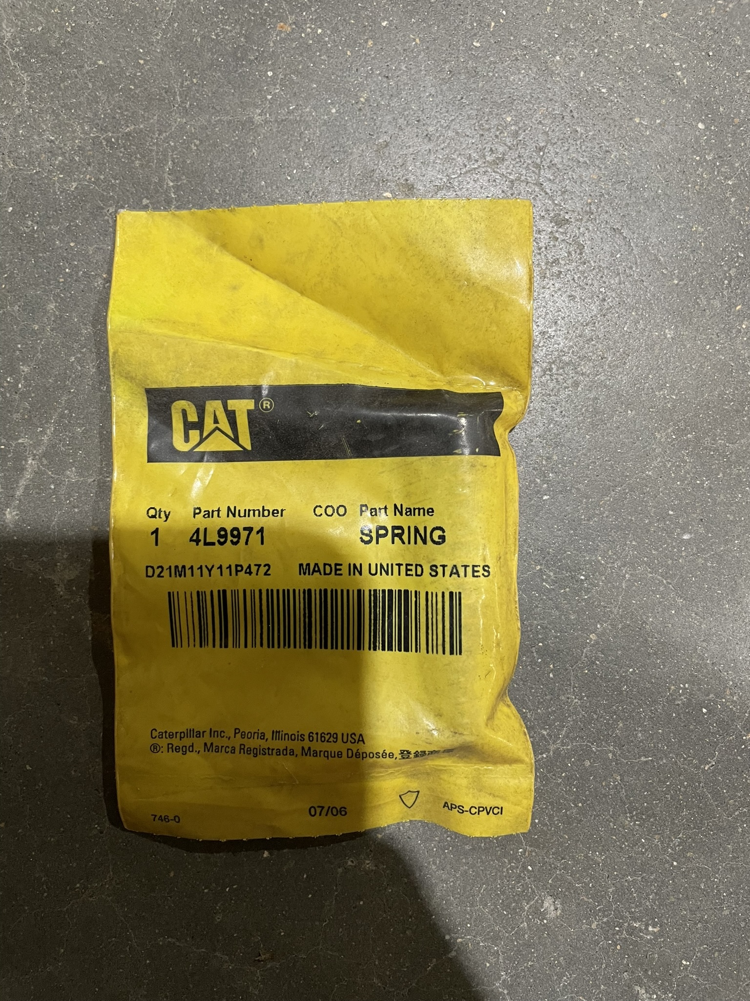 CAT 4L9971 part 1