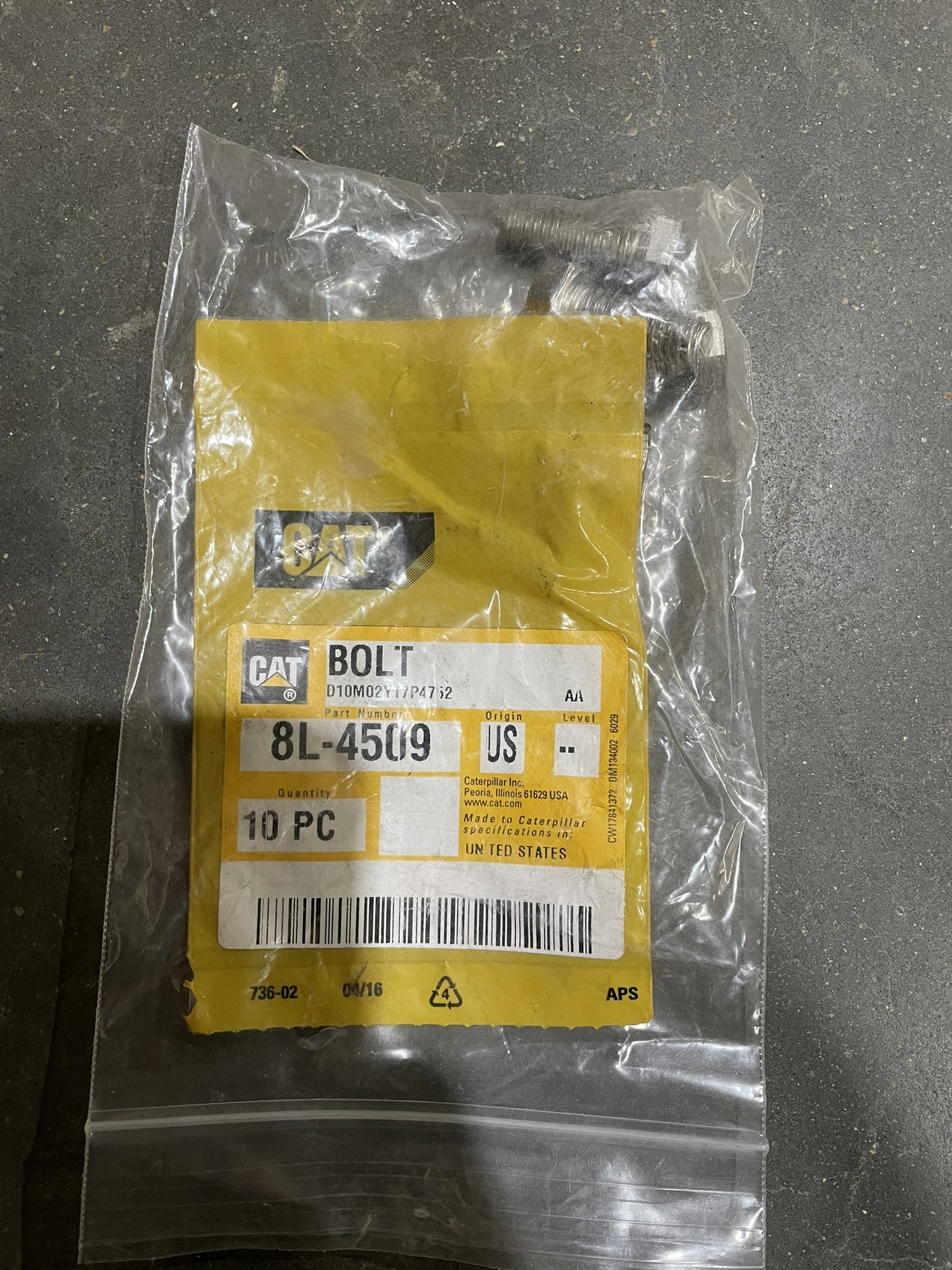 CAT 8L4509 part 1