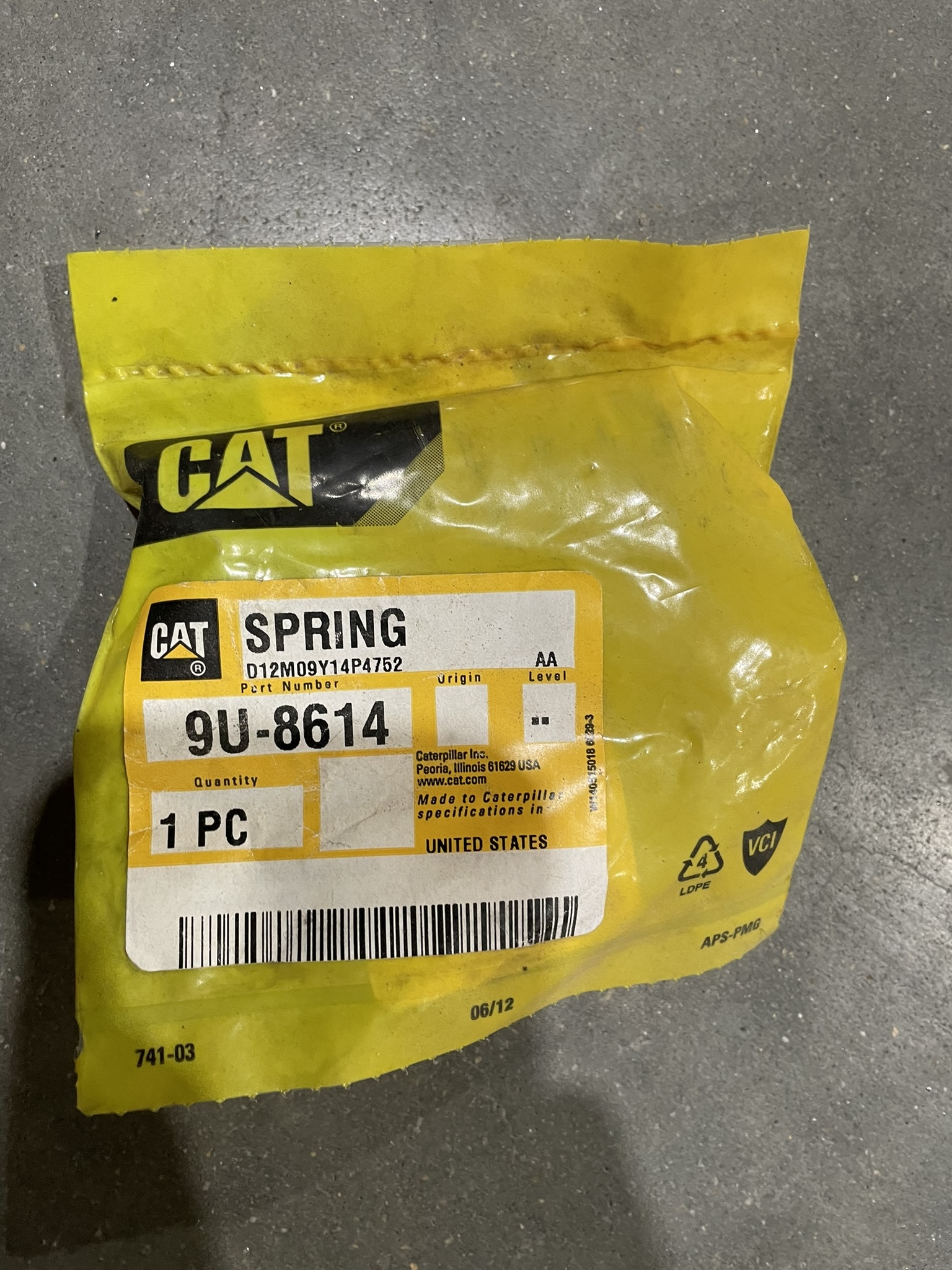 CAT 9U8614 part 1